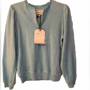 Current Elliott Half Zip Pullover Sweater Women’s Cotton Sky Blue Size Small